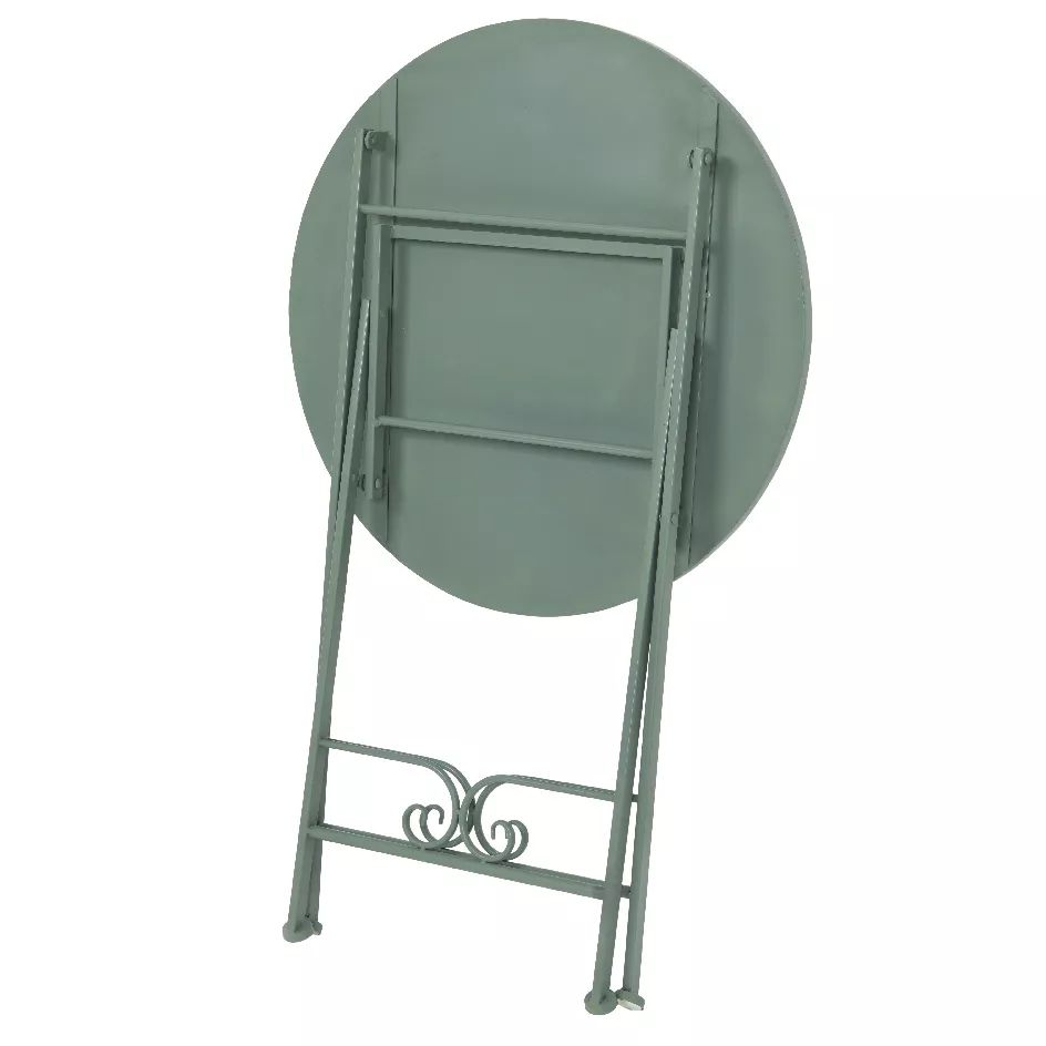 Tavolo bistro rotonda pieghevole mosaico Cancùn - Verde