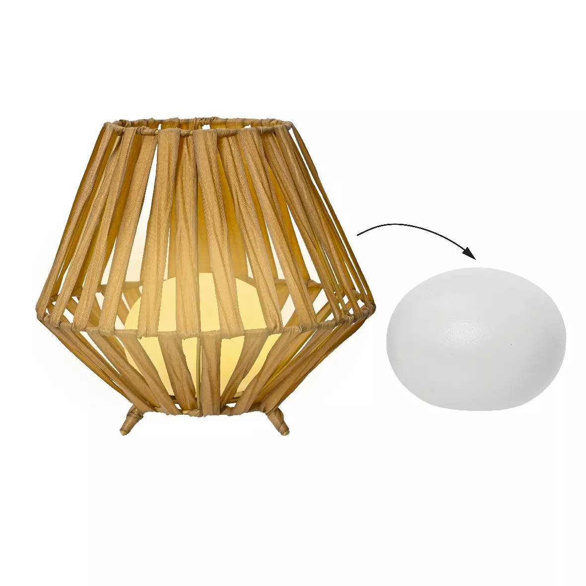 Solar LED-Tischlaterne Augusta - Warmweiß