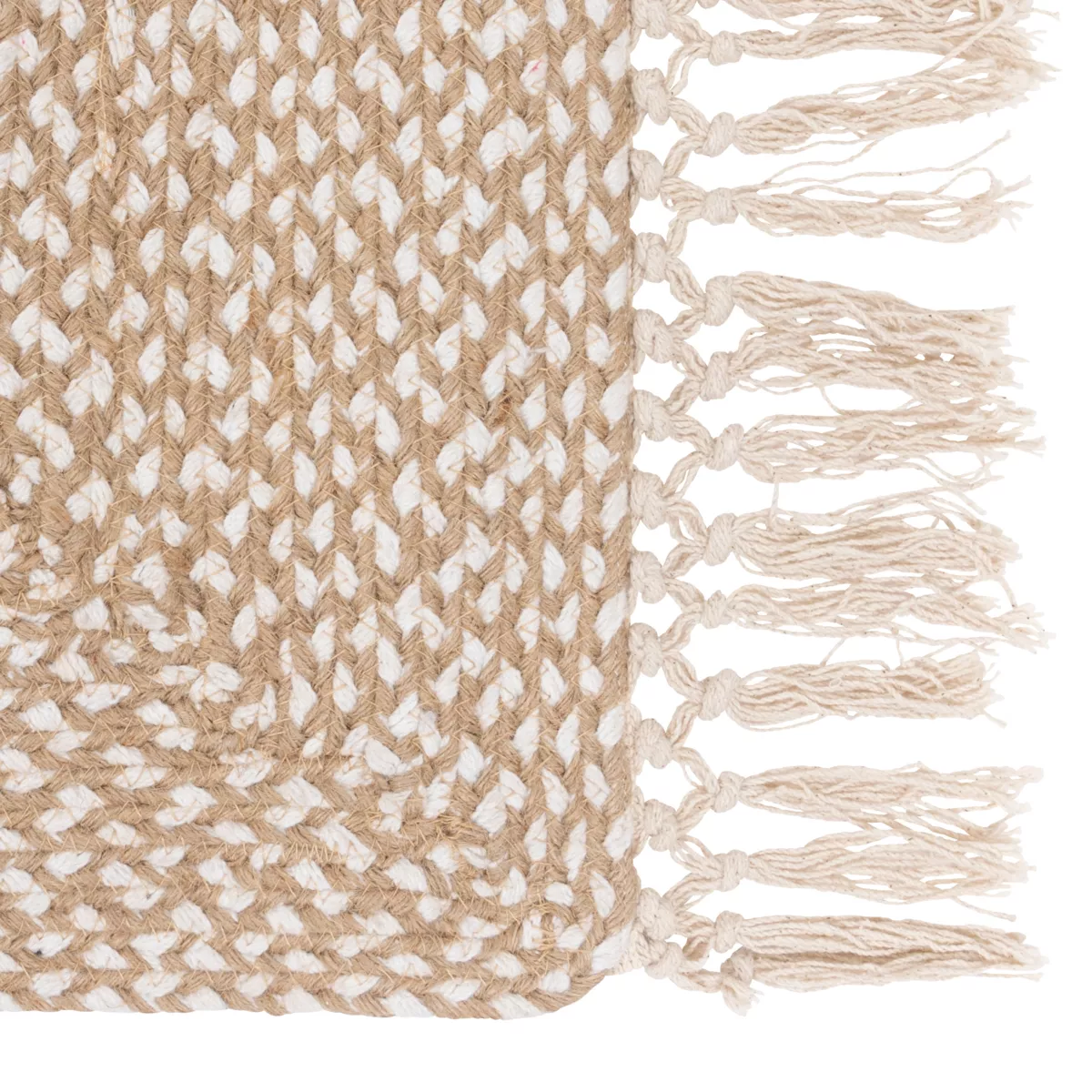 Flurteppich aus Jute und Baumwolle (80 x 200 cm) Jyta Weiß