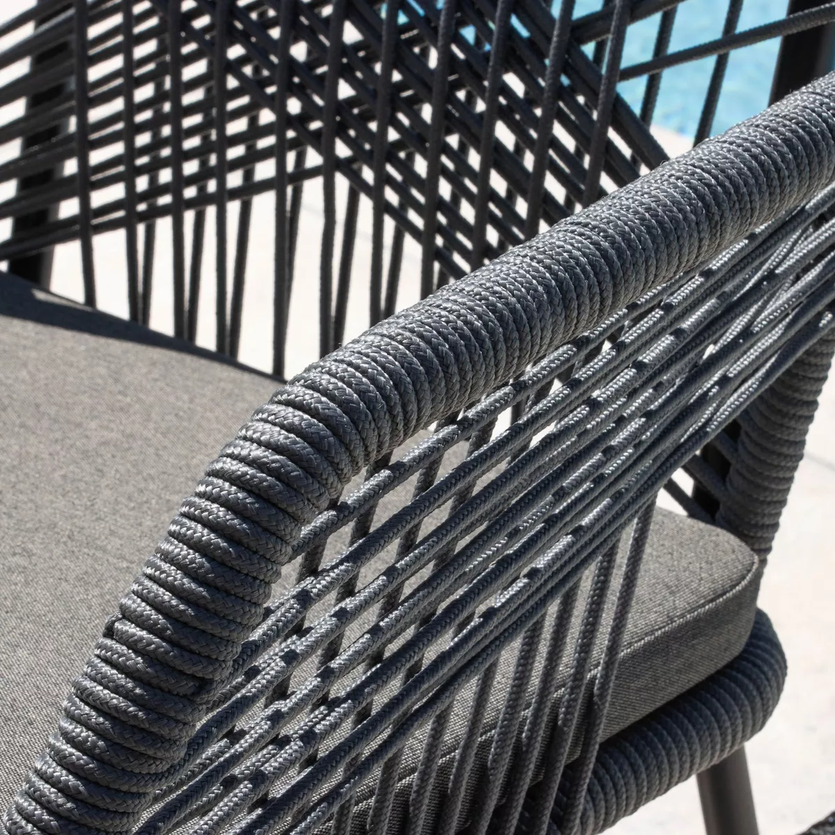 Sillón de jardín apilable Seville - Gris