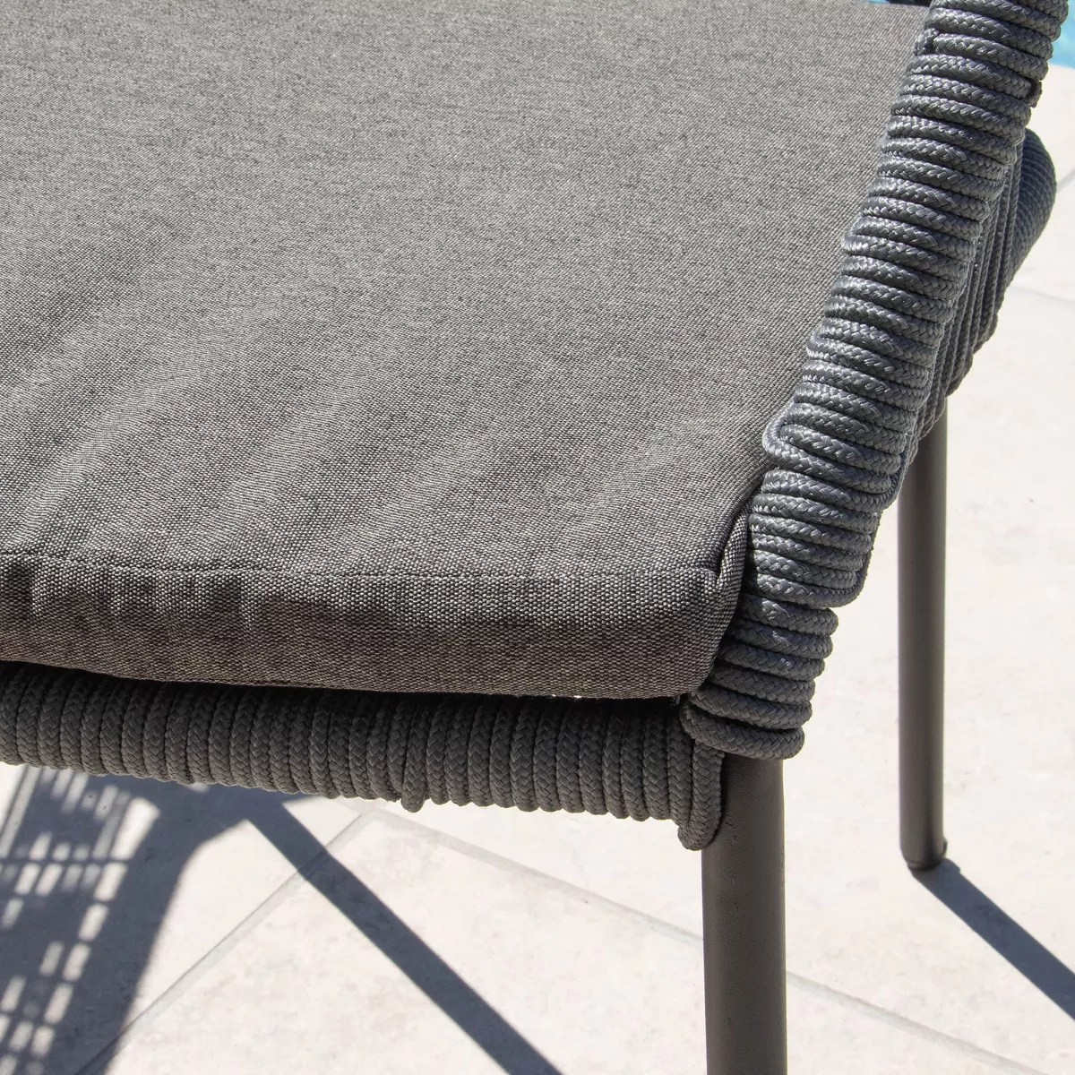 Sillón de jardín apilable Seville - Gris