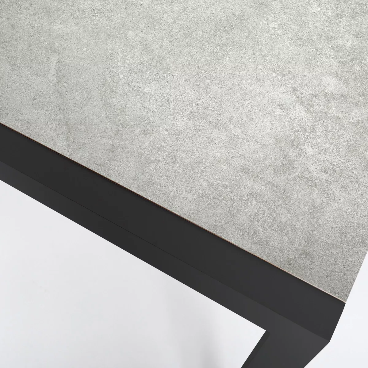 Gartentisch Aluminium/Keramik Modena - bis zu 8 Pers. (180 x 90 cm) - Anthrazitgrau/Hellgrau