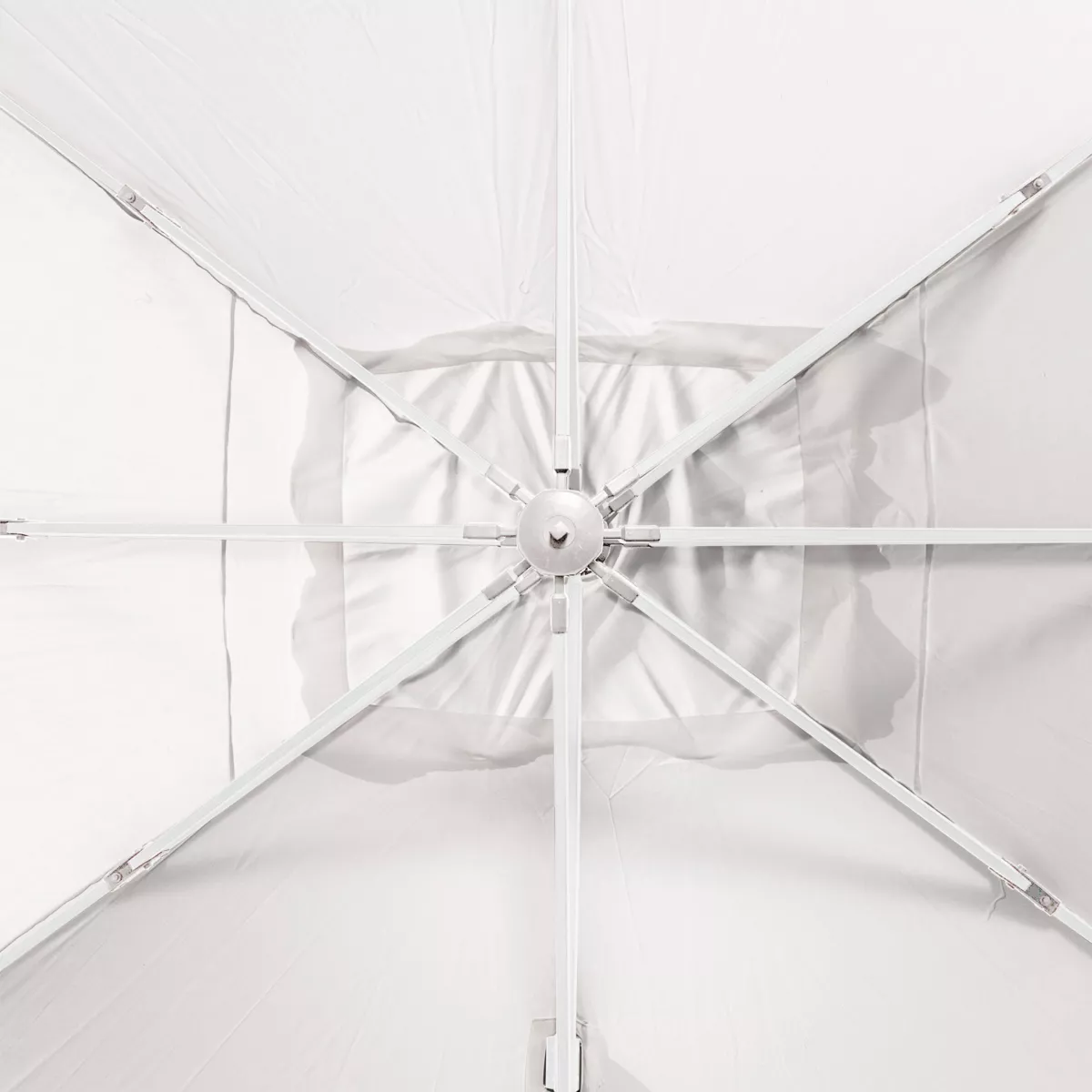 Zweefparasol rechthoekig (L4 x 3m) Yucatan - Wit