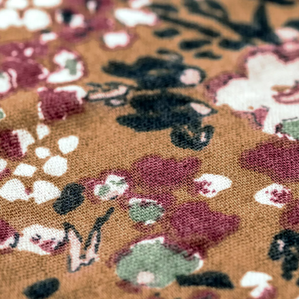 Cojín cuadrado en gasa de algodón (40 cm) Constance Camel