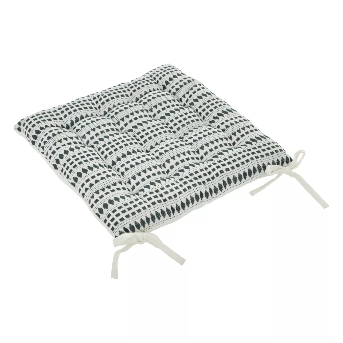 Cuscino per sedia quadrato cotone riciclato Micah Blu