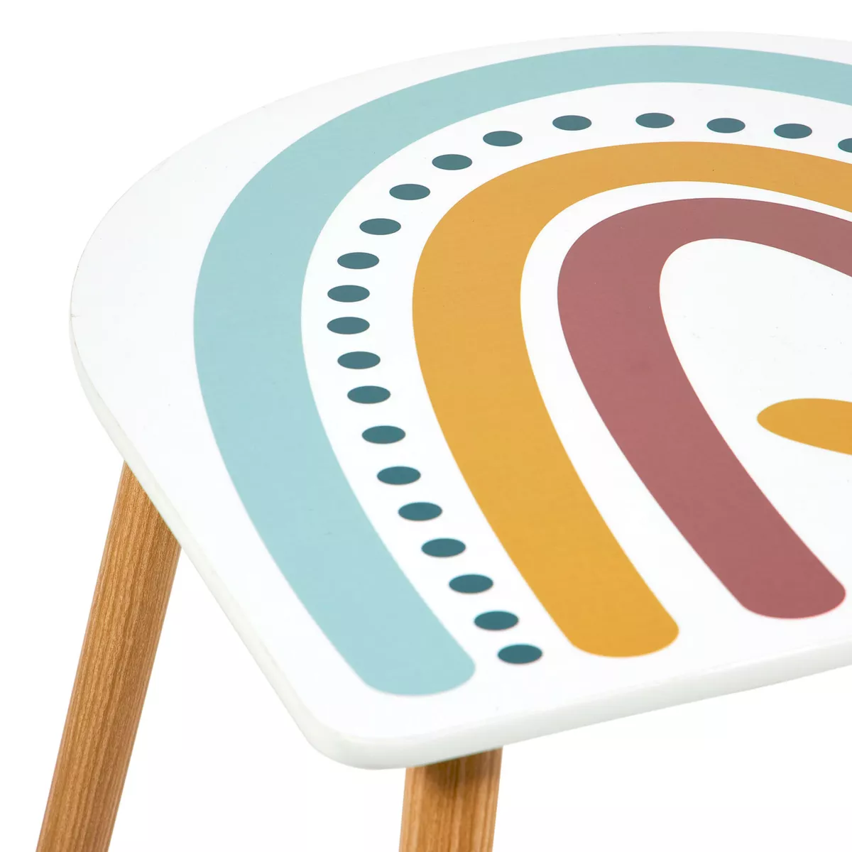 Tavolino e 2 sedie bambini legno Arcobaleno Multicolore
