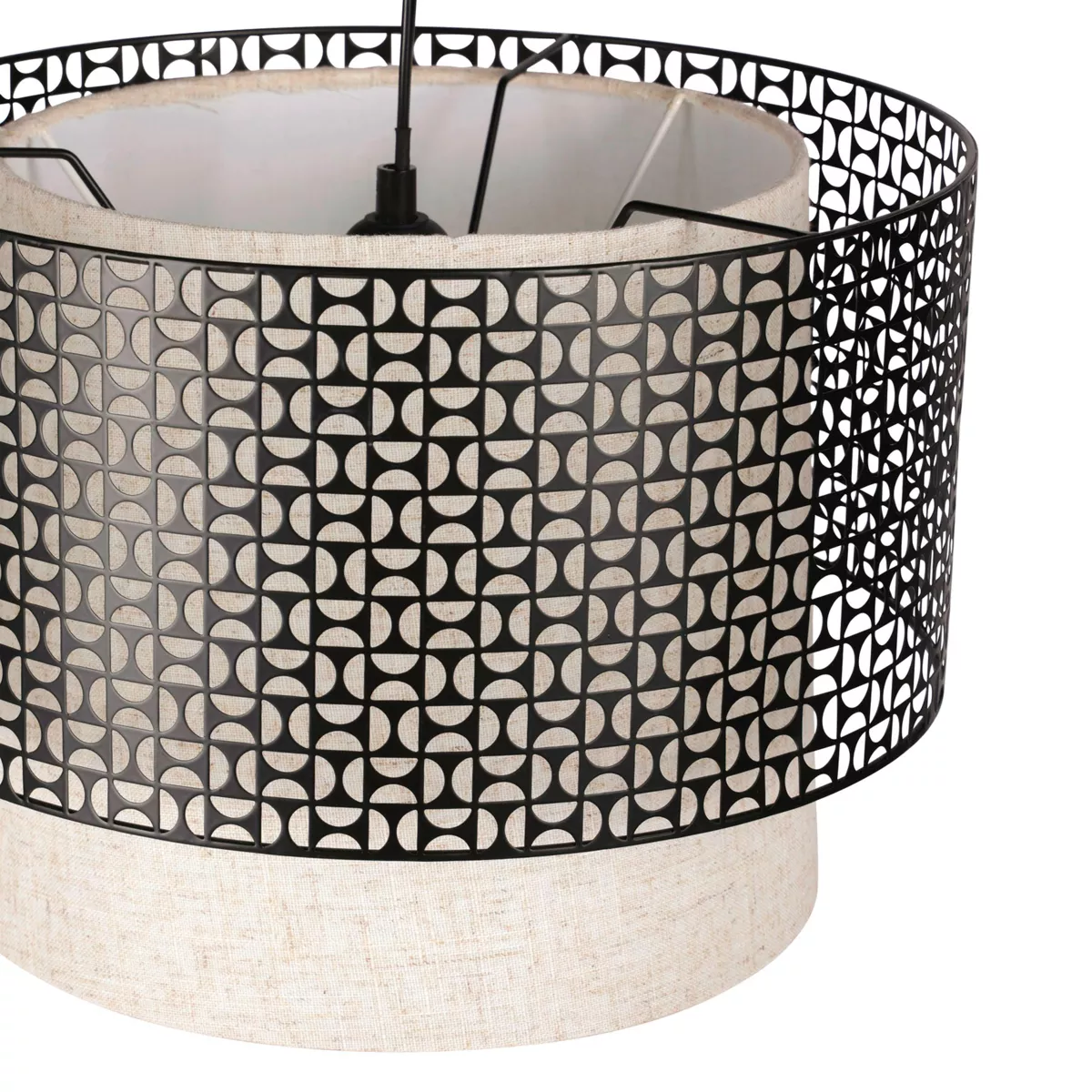 SUSP.CYL.MET.LIN.ARSéNE.NR.BG Dim : D35xH24 cm