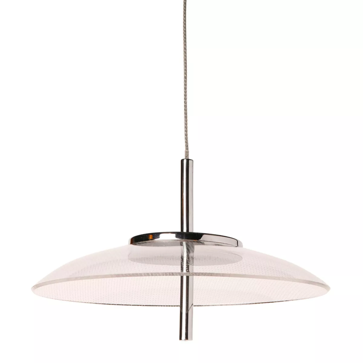 SUSPENSION LED ACRYL.ALUM.UFO Dim : 20x20xH120cm