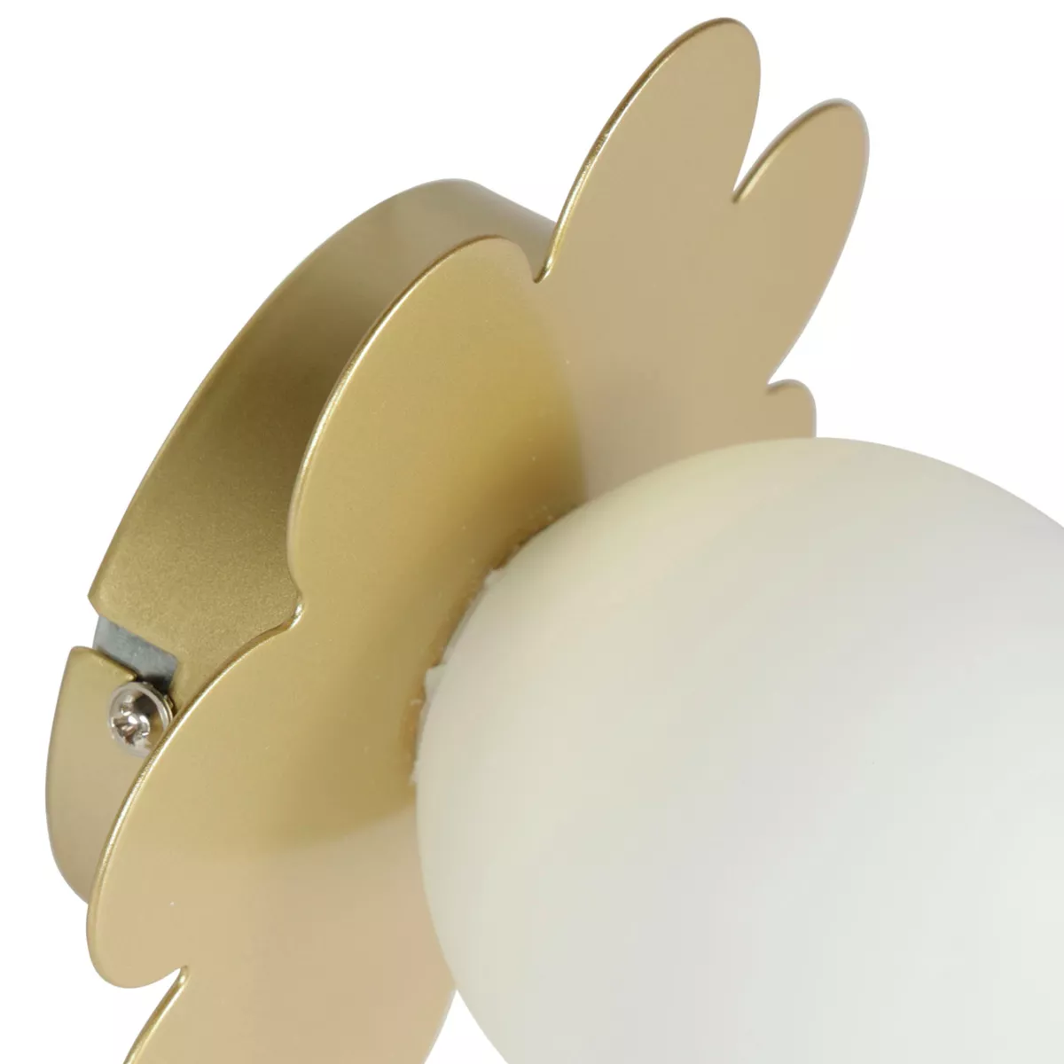 Lampada da parete metallo Fleur perlato Bianco e Oro