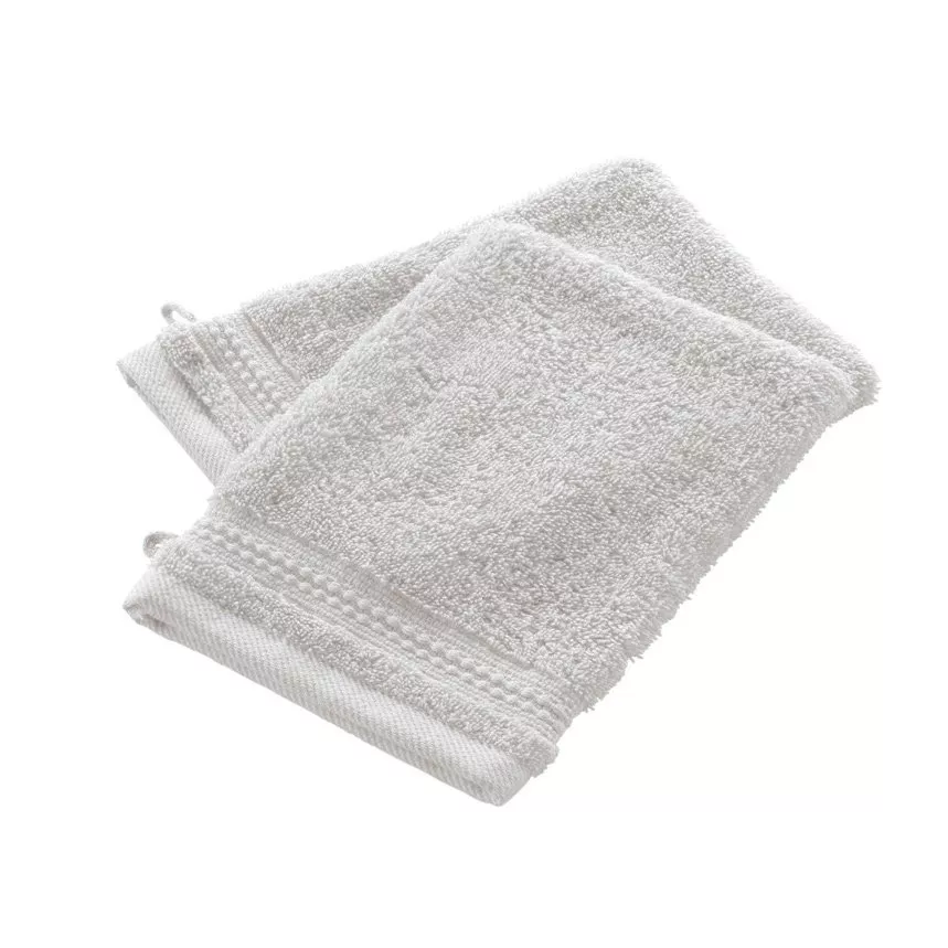 2er Set Waschlappen aus Bio-Baumwolle Garance Cremeweiß 6
