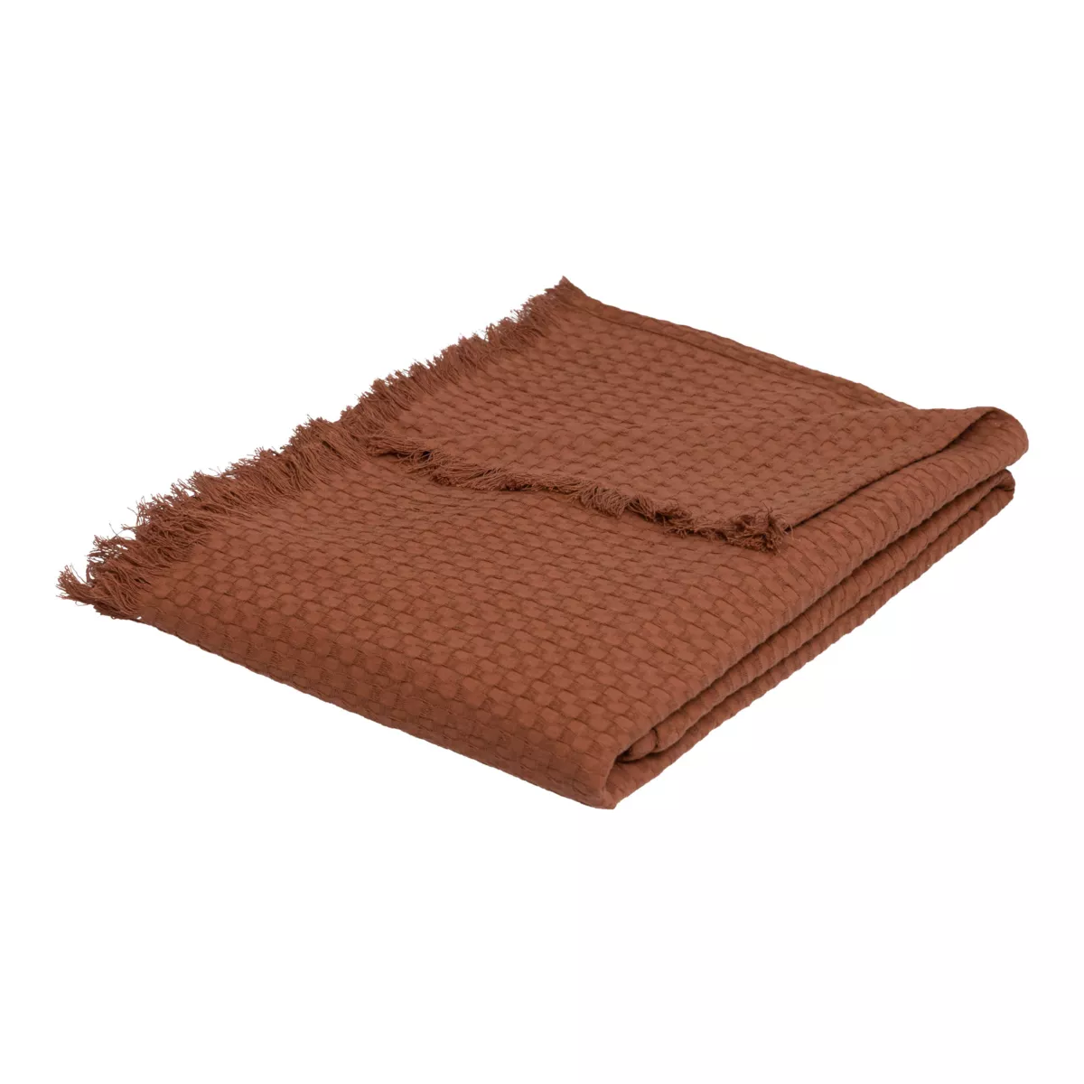Manta de algodón para sillón (130 x 180 cm) Widdy Terracota