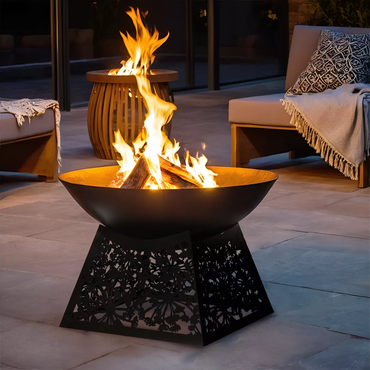 Outdoor-Feuerschale Veracruz - Schwarz