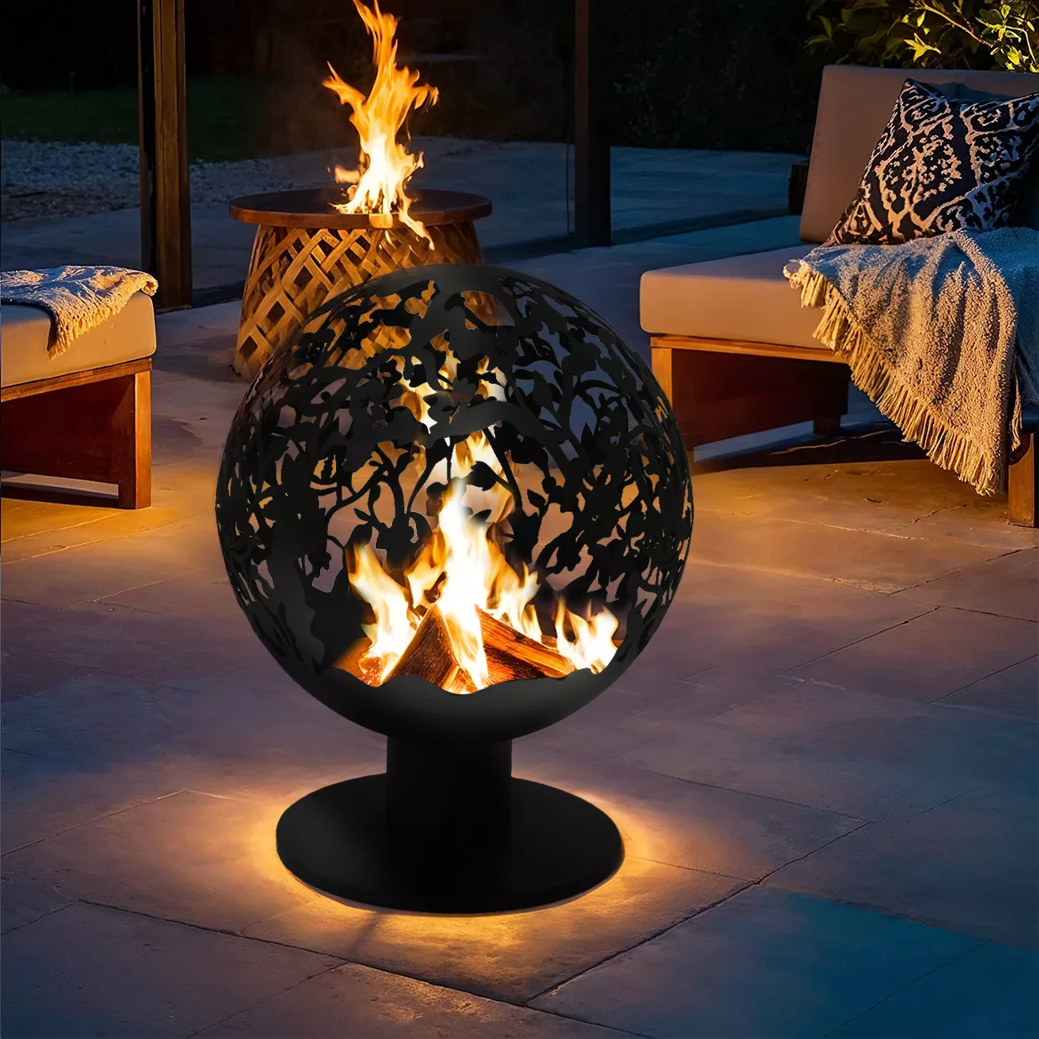 Cheminée brasero ajourée Noir 1