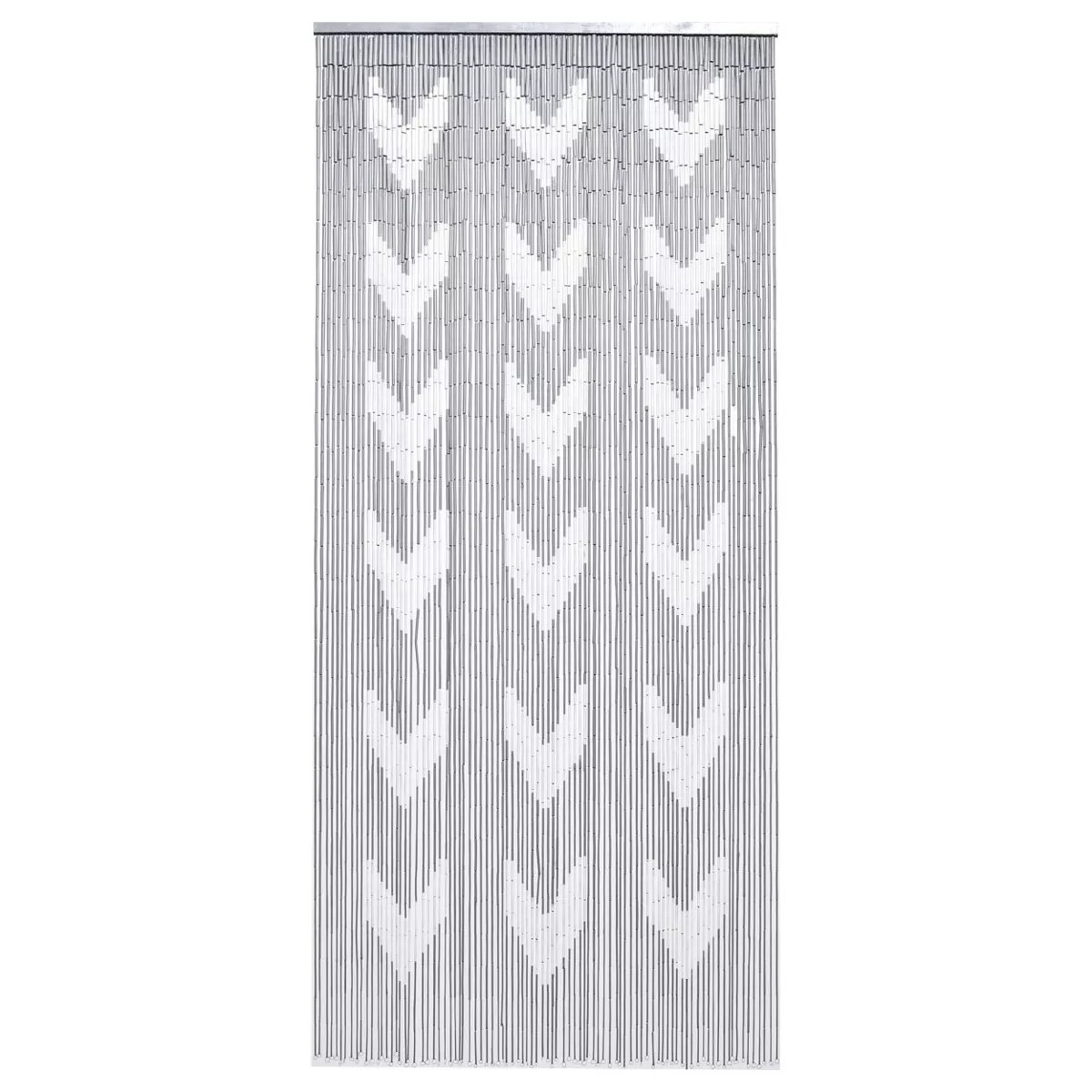 Tenda per porta bambù (90 x 200 cm) Chevron Grigio