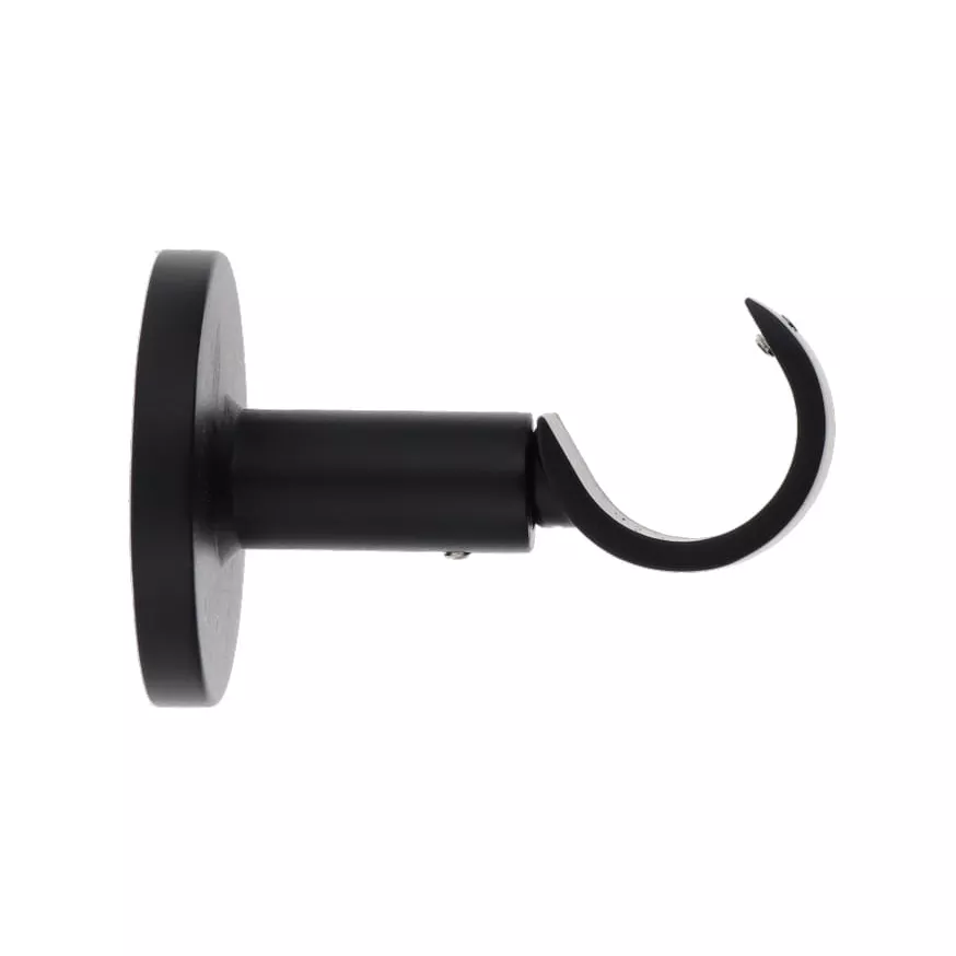 SUPPORT SIMPLE OUVERT D28 65 MM X1 - NOIR MAT