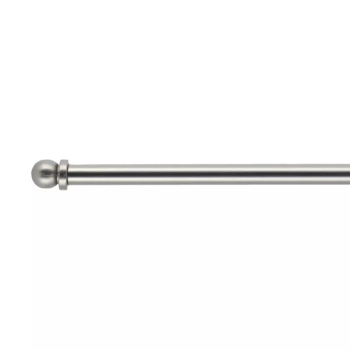 Barra extensible redonda para visillos (L60 - 80 cm /D7 mm) Pietro Plata