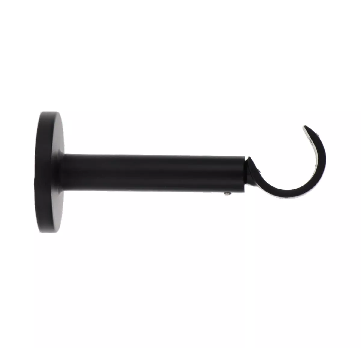 Soporte tipo canal para barra extensible (L115 - 155 / D28 mm) Lino Negro mate