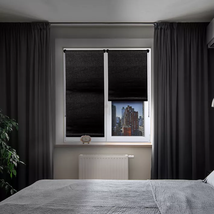 STORE ENROULEUR OCCULTANT TEXTURE 60X90CM - NOIR