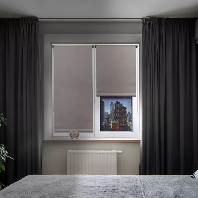 Verduisterend Rolgordijn (45 x 180 cm) Lio Taupe 