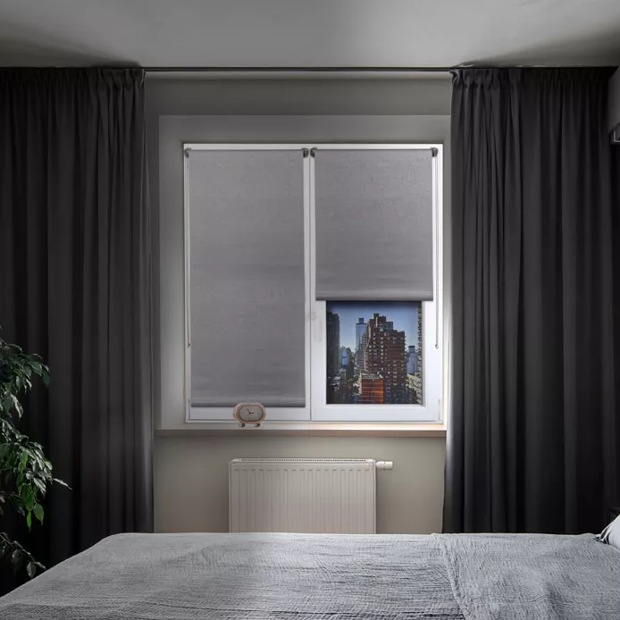 Tenda a rullo oscurante (45 x 180 cm) Lio Grigio 