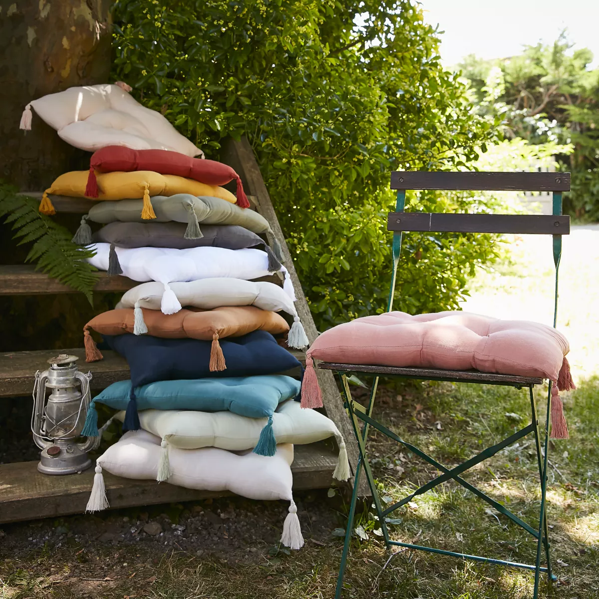 Coussin de chaise (40 cm) Gaïa Beige pampa