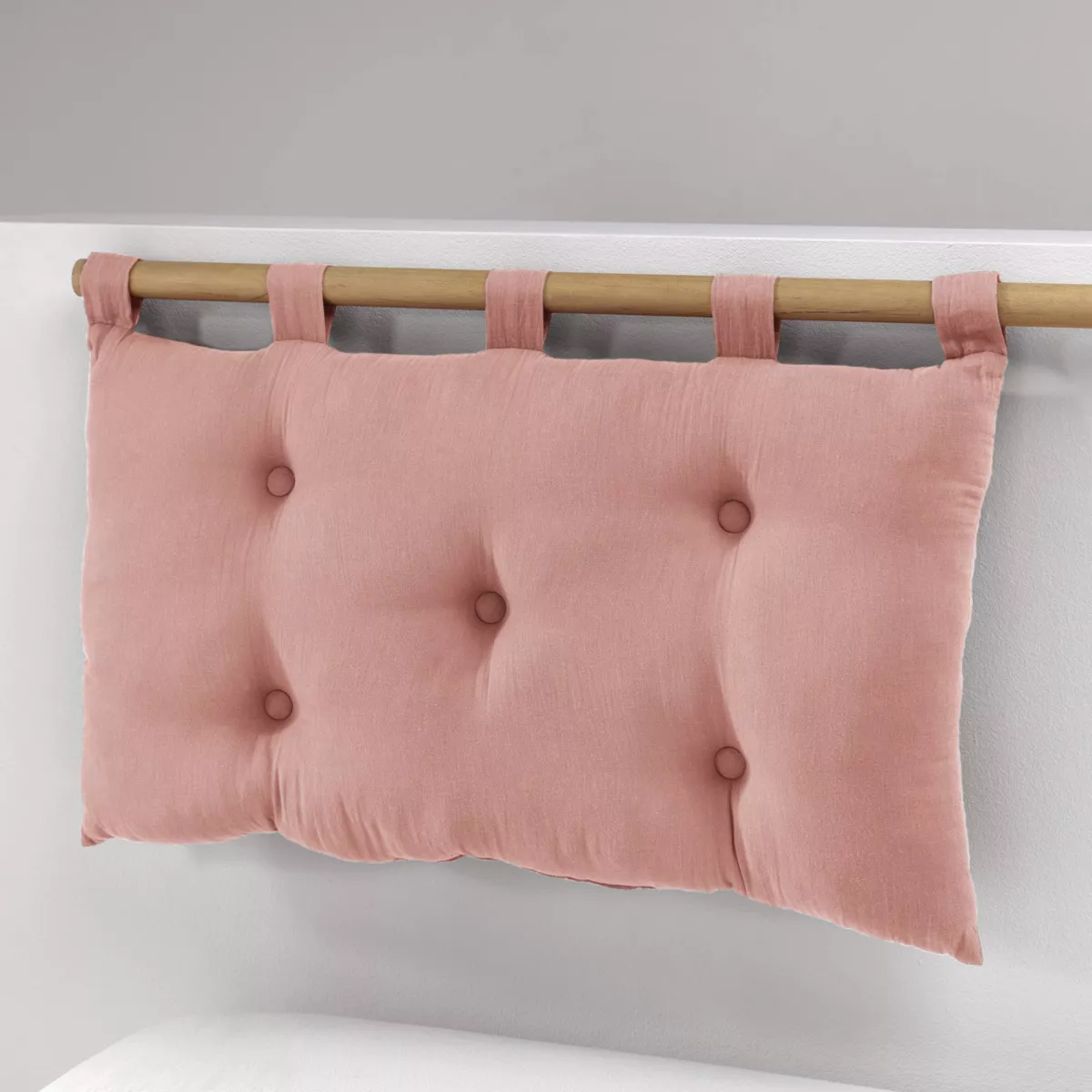 Testata letto garza di cotone (80 cm) Gaïa Rosa pesca 1
