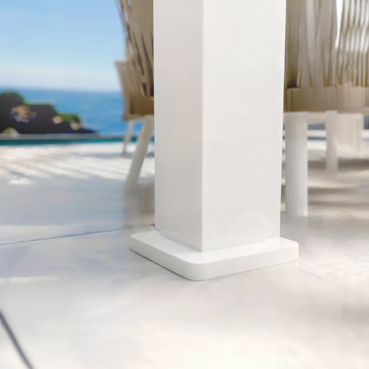 Motorisierte bioklimatische Wandpergola Aluminium und LED (3 x 3 m) New Weiß