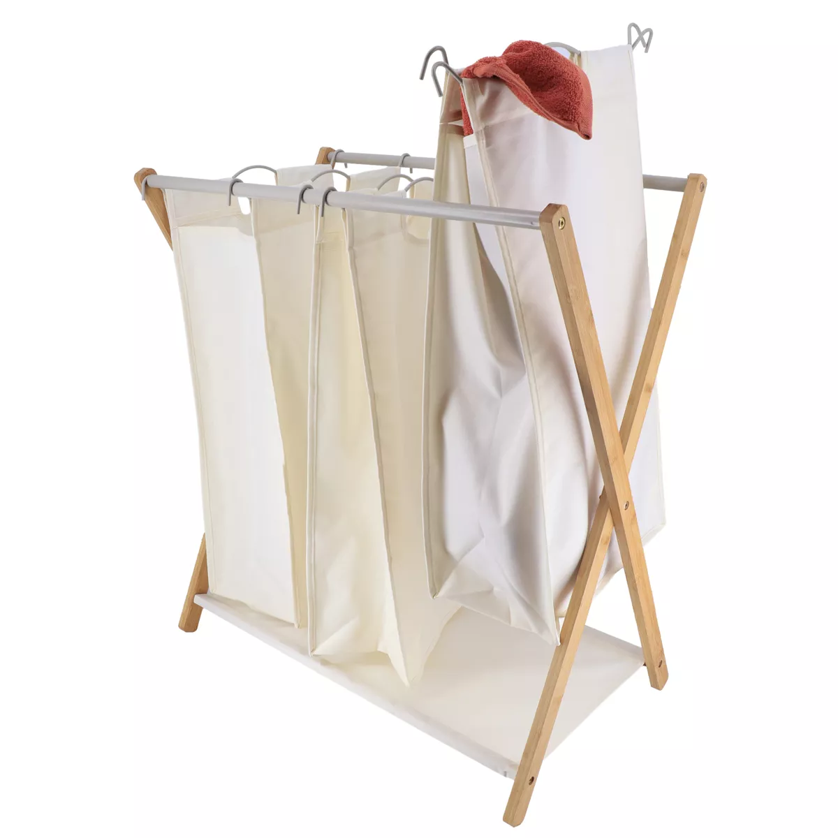 Cesto de ropa 3 compartimentos (H86 cm) Purebamboo Crudo