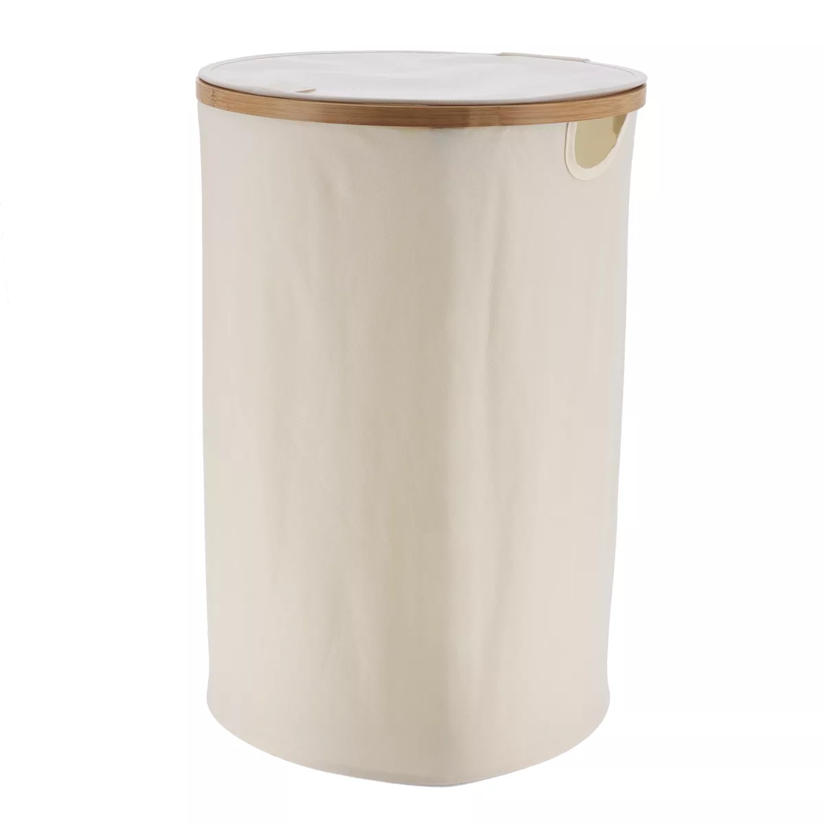 Cesto de ropa redonda y plegable (H60 cm) Purebamboo Crudo
