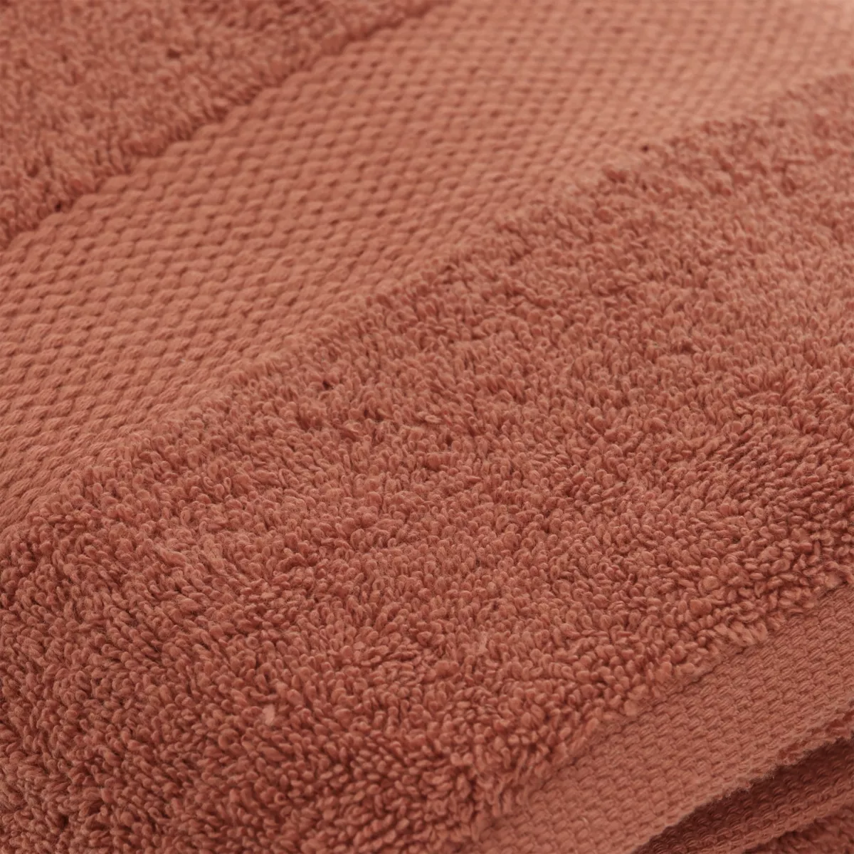 SERVIETTE DE BAIN 90X150 CM 100% COTON - TERRACOTTA