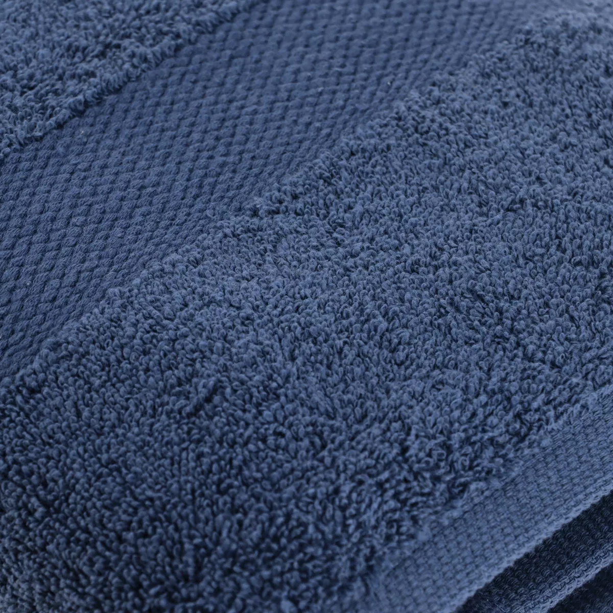 SERVIETTE DE BAIN 90X150 CM 100% COTON - BLEU MARINE