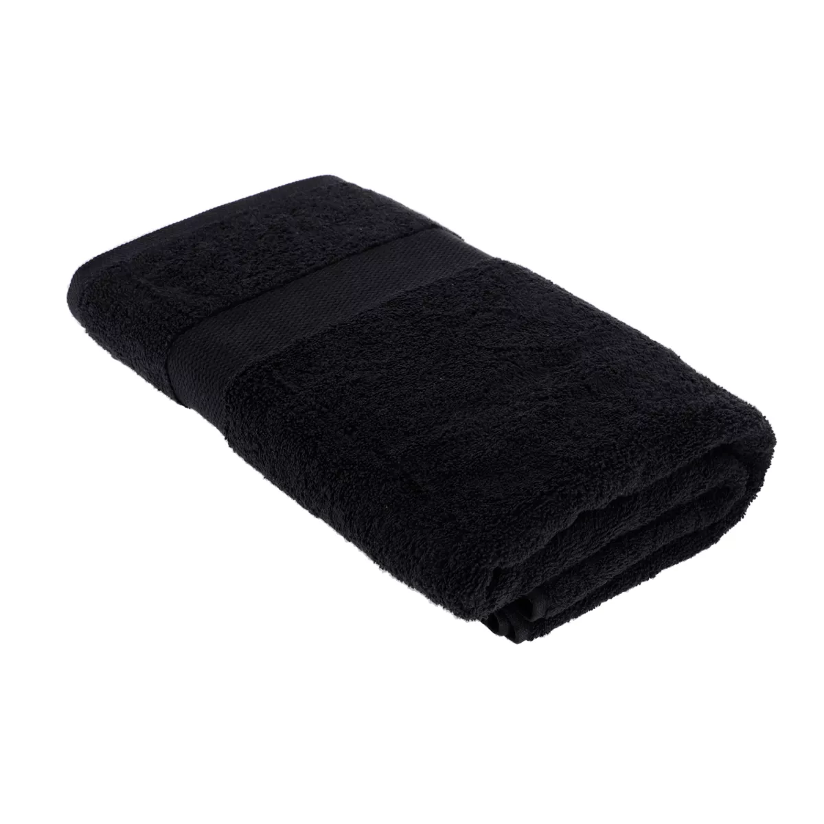Asciugamano da bagno cotone (90 x 150 cm) Timeless Nero