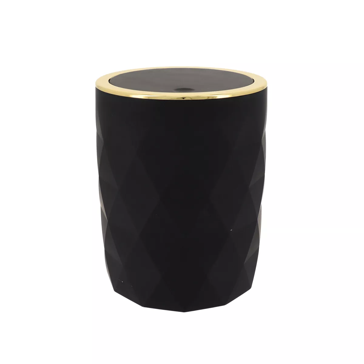 Pattumiera bagno gomma 6L Rubby Nero