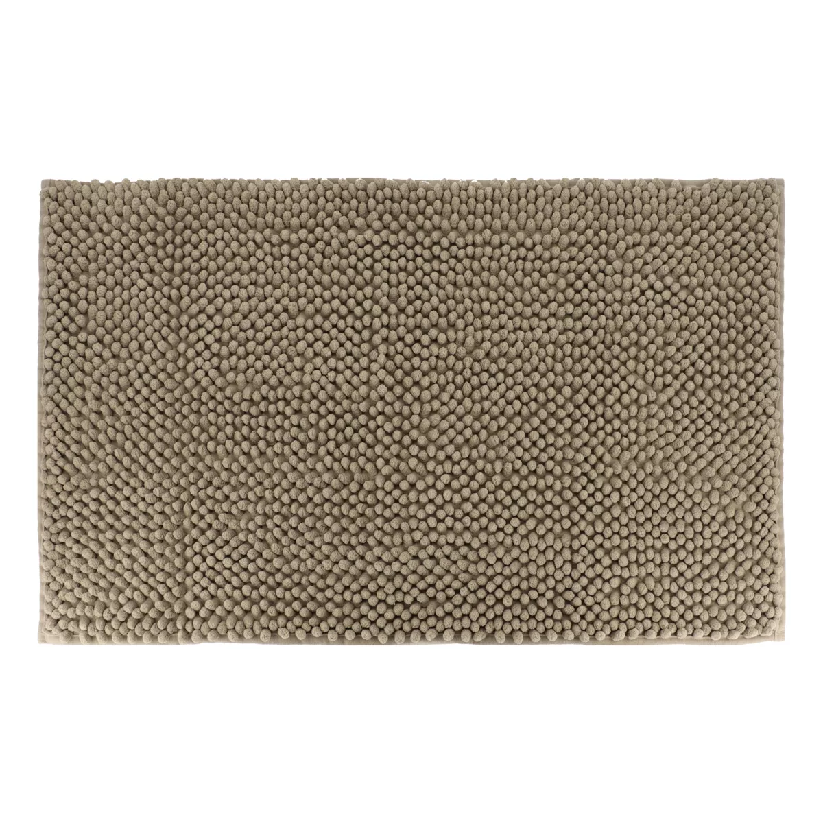 TAPIS MICROFIBRE BOULES 50X80 CM - TAUPE