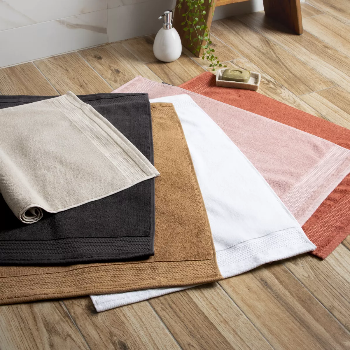 Tappeto da bagno in cotone biologico (70 cm) Garance Beige pampa 3