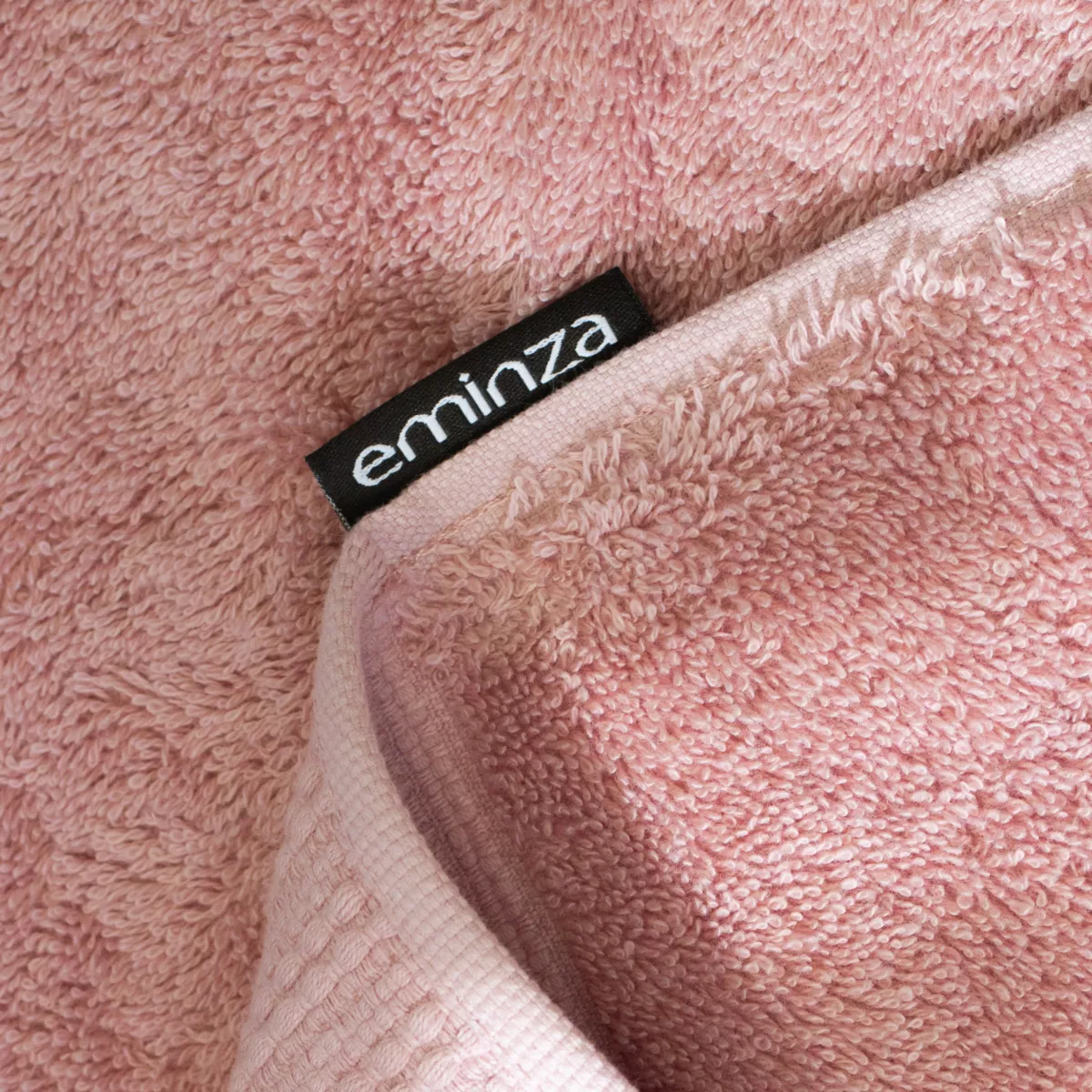 Gastendoekje biologisch katoen (30 x 50 cm) Méline Perzik roze