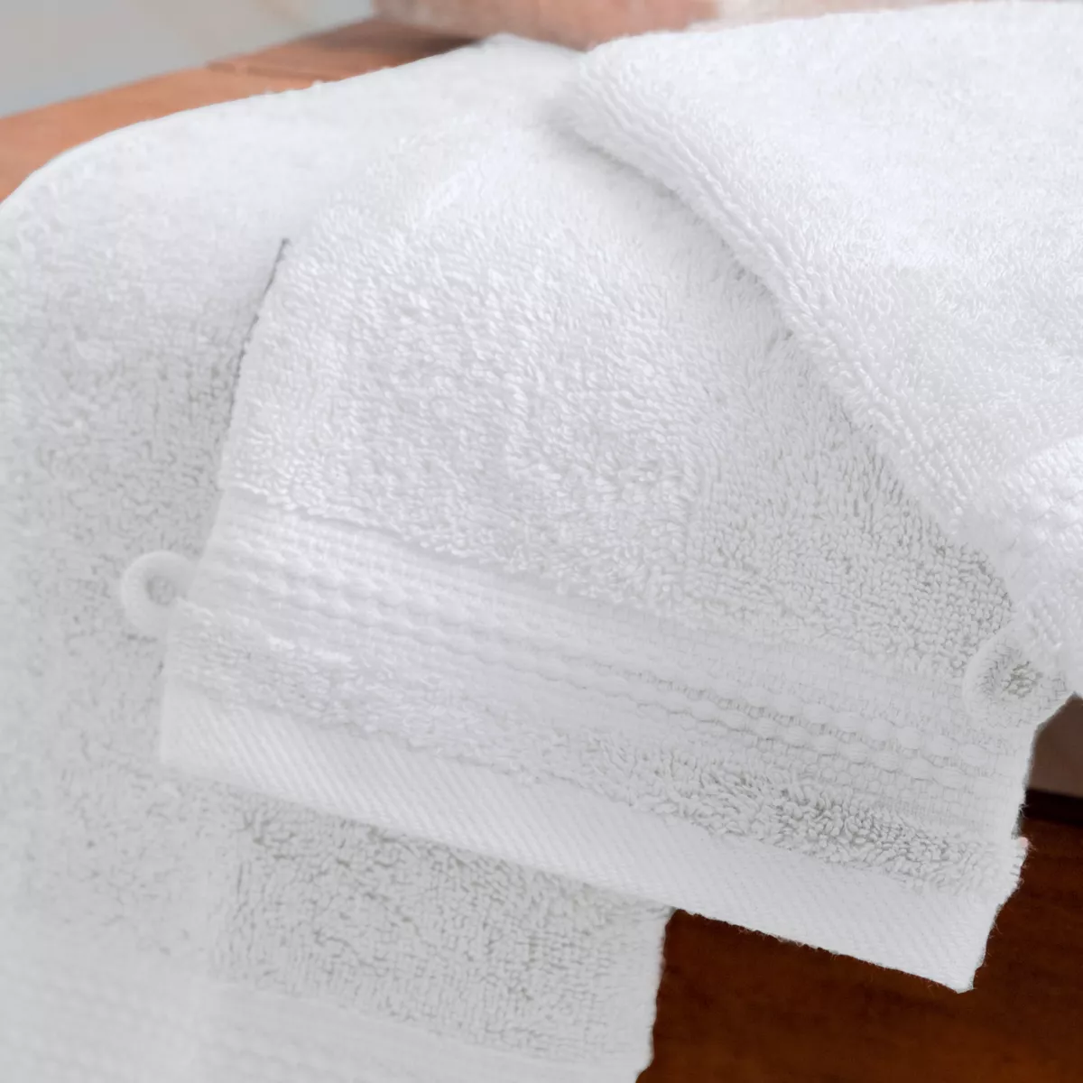 Lot de 2 gants de toilette Coton bio Garance Blanc chantilly 4