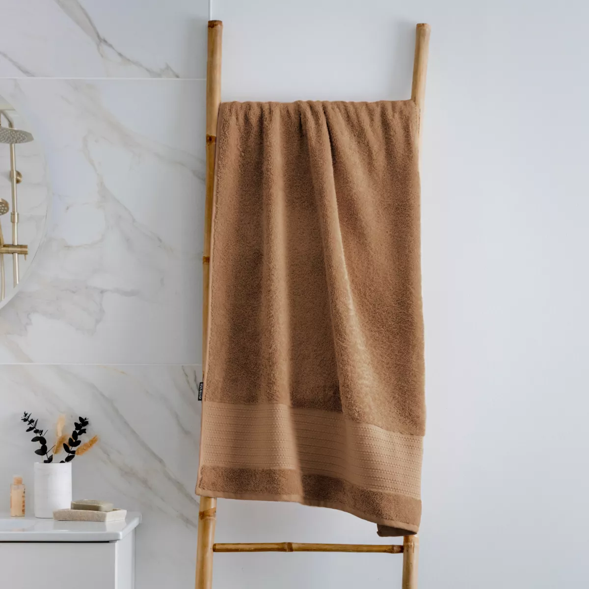 Handtuch Bio-Baumwolle (70 x 130 cm) Garance Camel 1