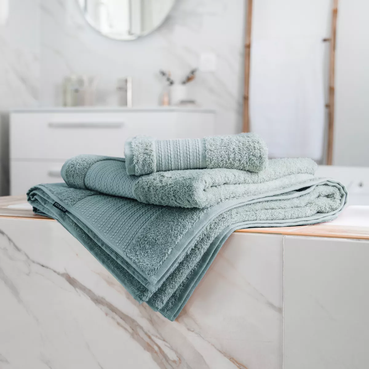 Badhanddoek biologisch katoen (50 x 90 cm) Garance IJsblauw