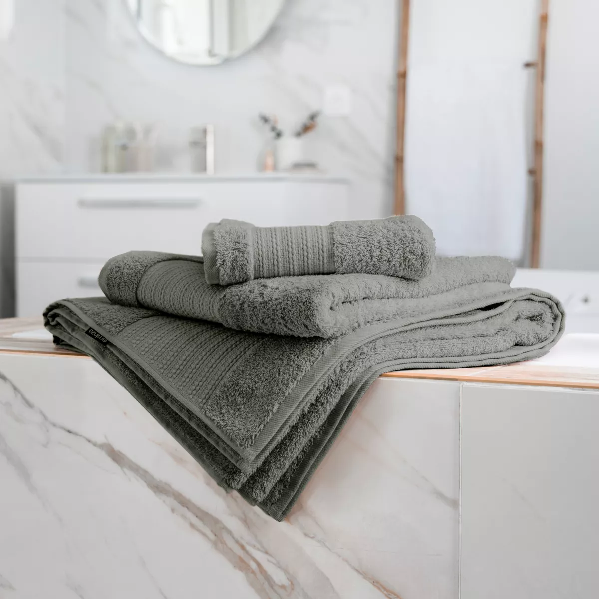 Asciugamano cotone bio (50 x 90 cm) Garance Verde rosmarino