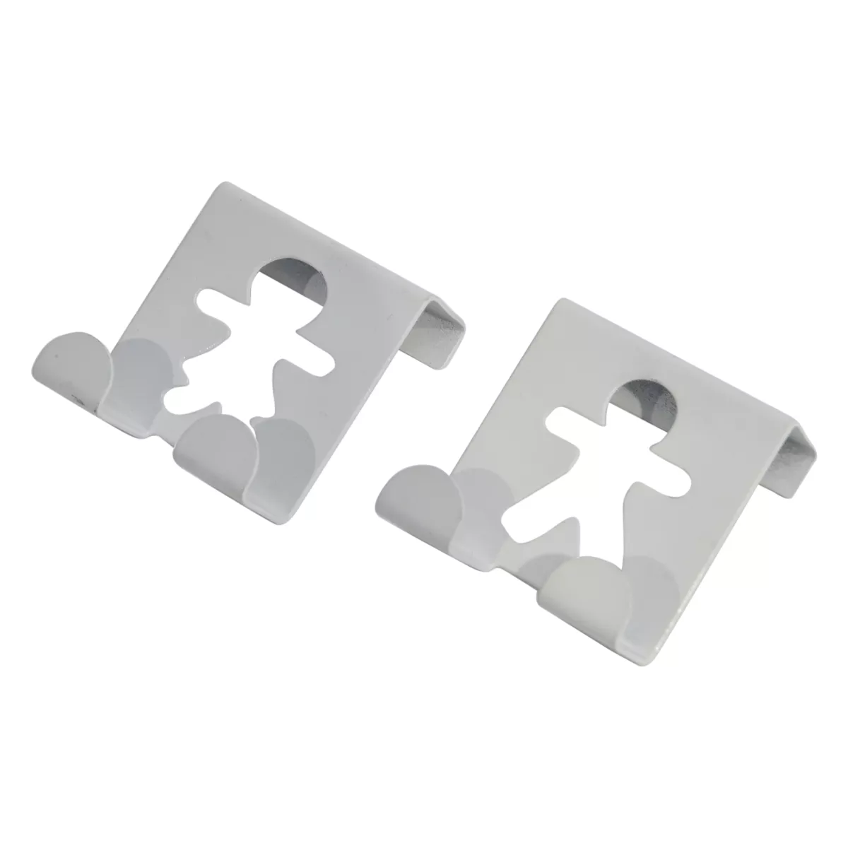 Set di 2 ganci metallo (H4,8 cm) Bonhommes Bianco