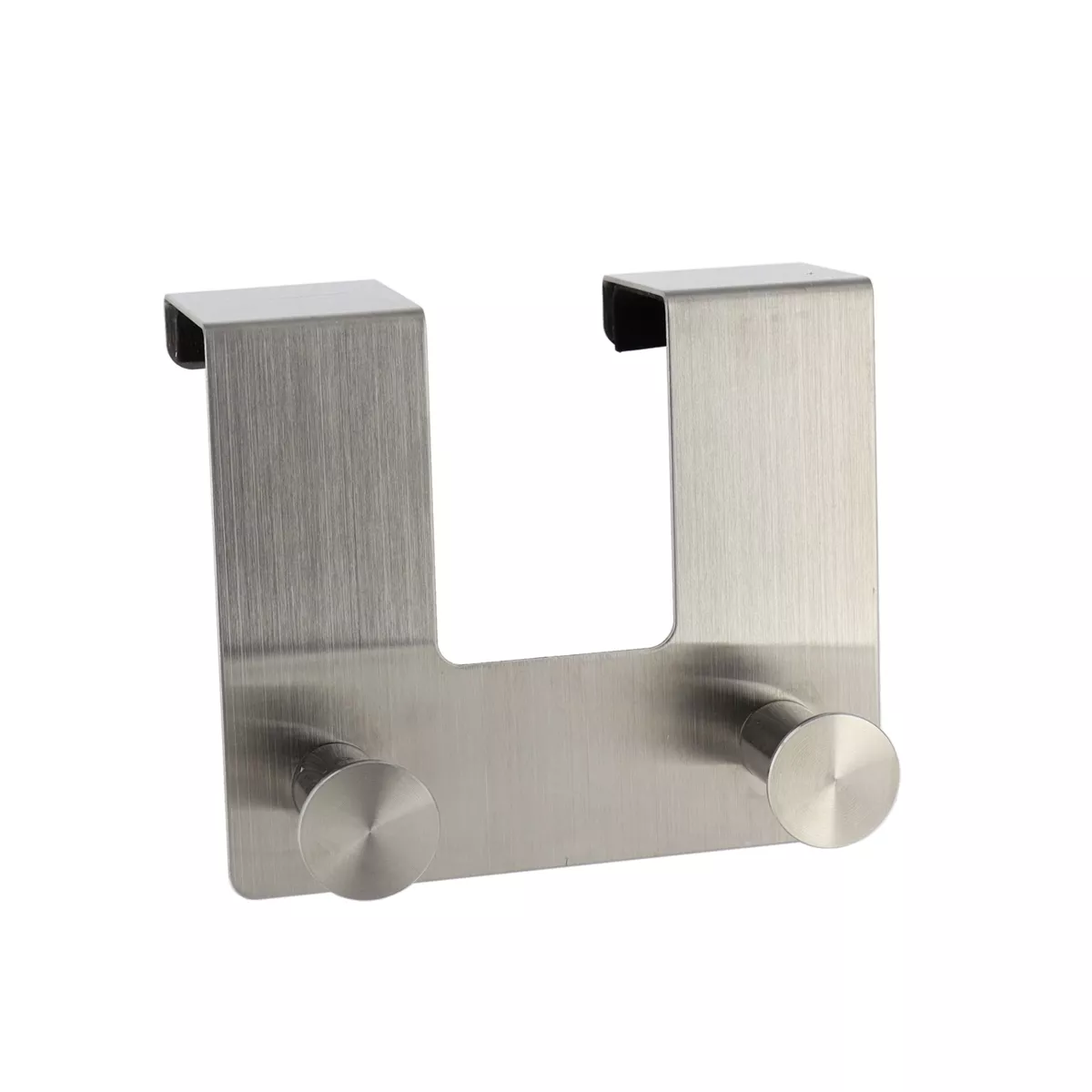 PATERE ACIER INOXYDABLE 2 CROCHETS  POUR PORTE - CHROME