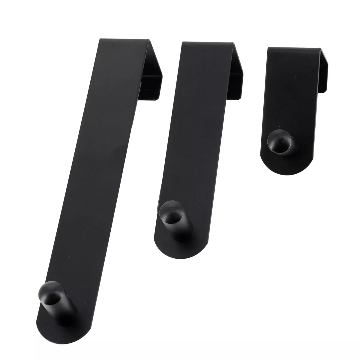 SET 3 PATERES ACIER INOXYDABLE POUR PORTE - NOIR