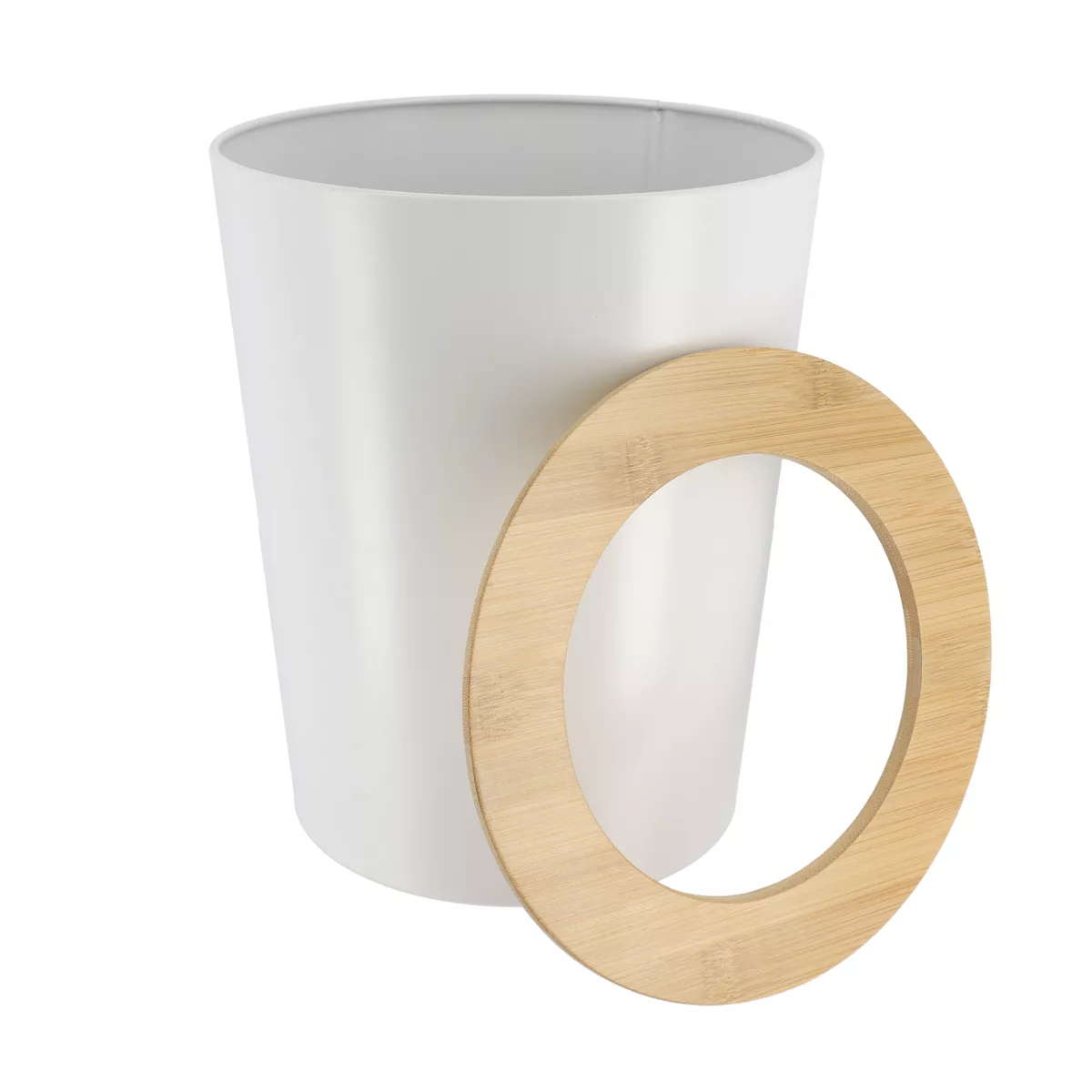 Cubo de basura para baño 5L Purebamboo Blanco