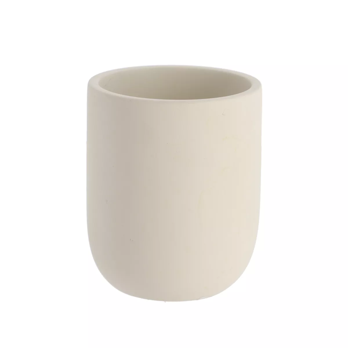 SET GOBELET DISTRIBUTEUR A SAVON ET PORTE SAVON POLYRESINE CIMENT ET ACACIA ARRONDI - BEIGE
