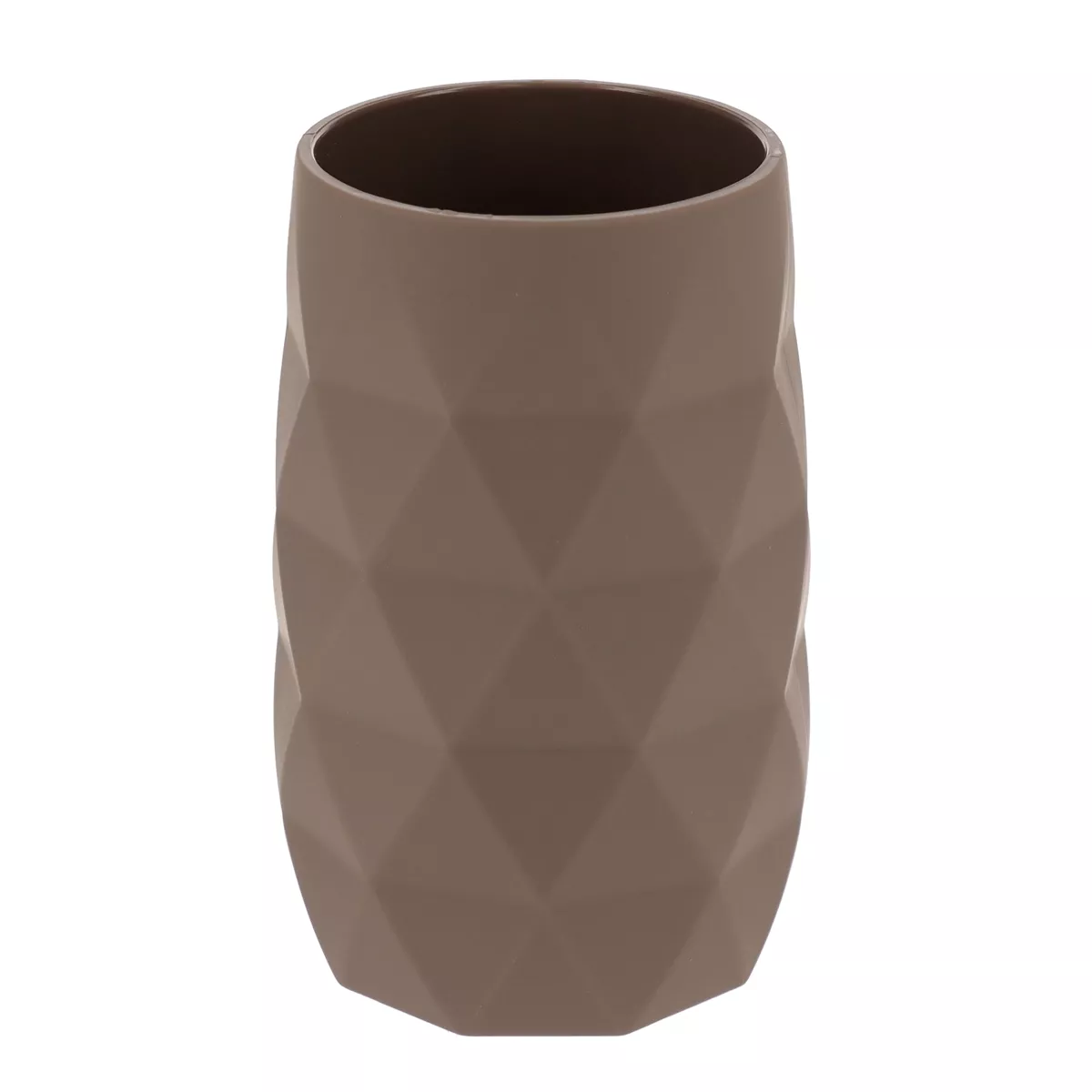 SET GOBELET DISTRIBUTEUR A SAVON ET PORTE SAVON ABS + RUBBER - MARRON