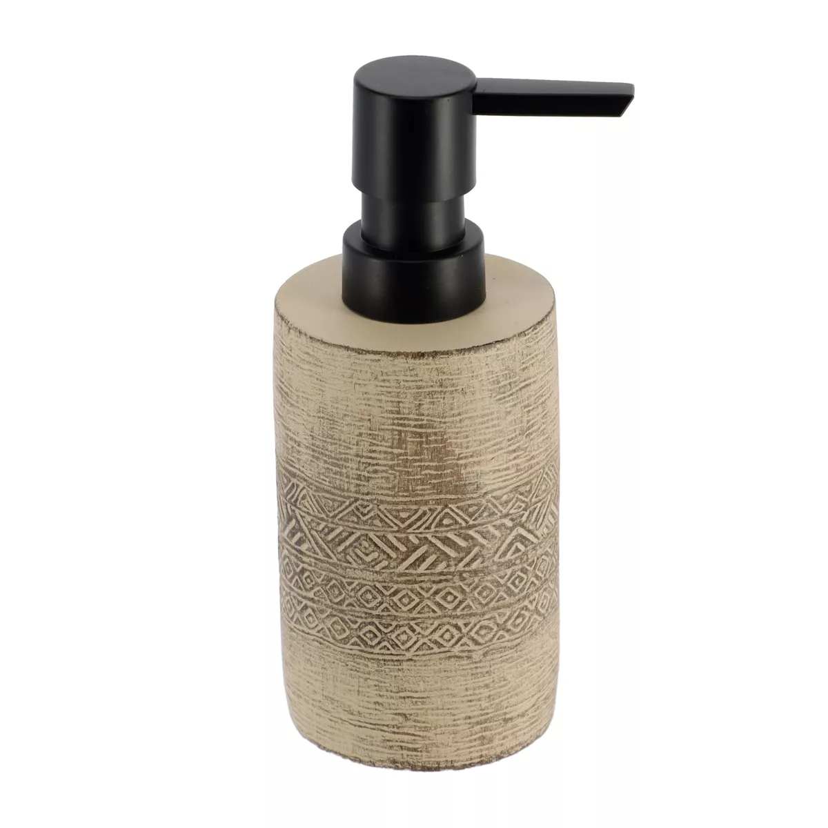 SET GOBELET DISTRIBUTEUR A SAVON ET PORT SAVON CIMENT - NATUREL