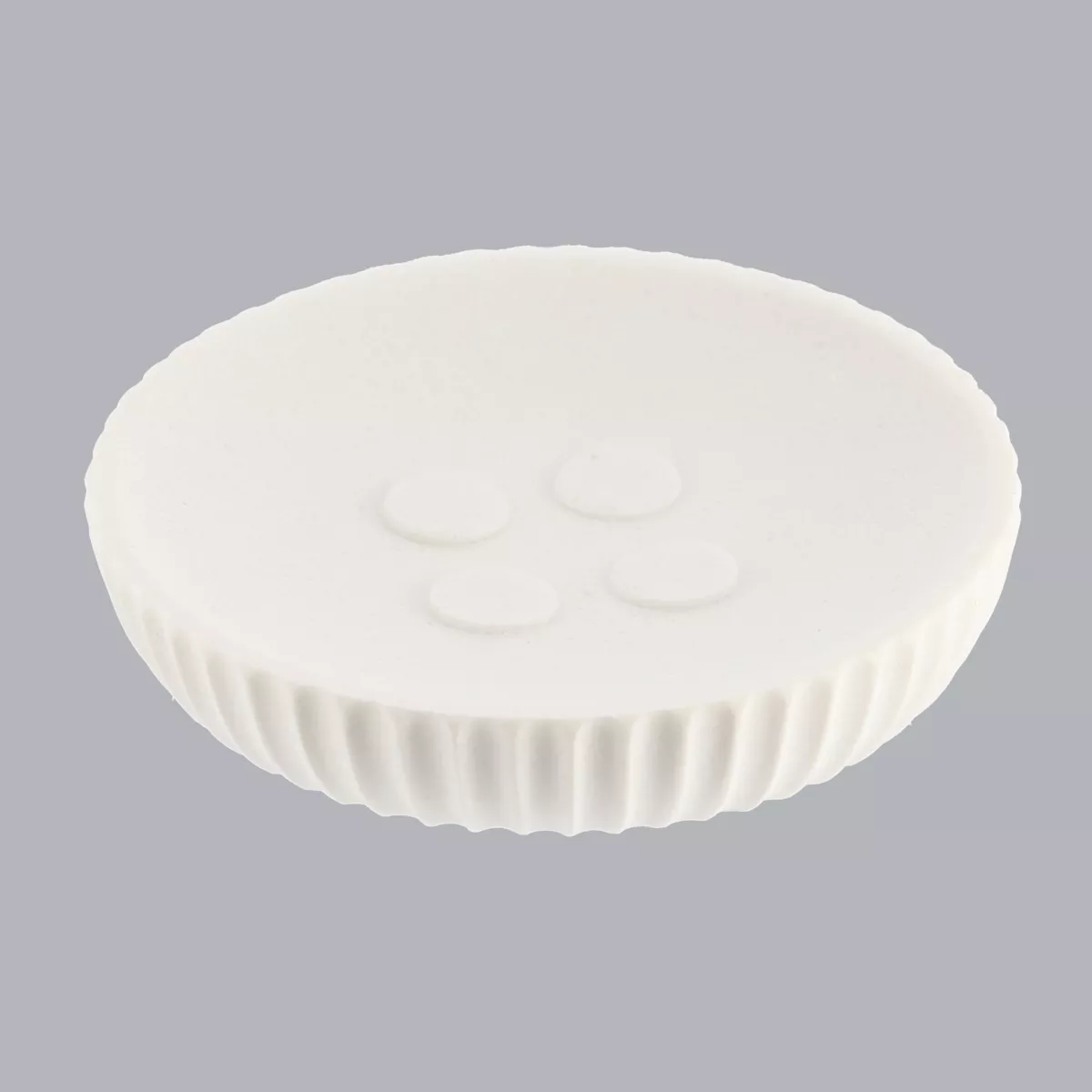 Set de accesorios de baño resina Strié Blanco