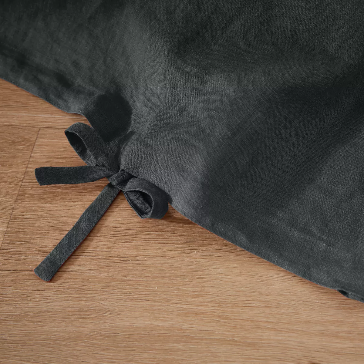 Funda Nórdica en lino lavado (240 cm) Louise Gris pizarra
