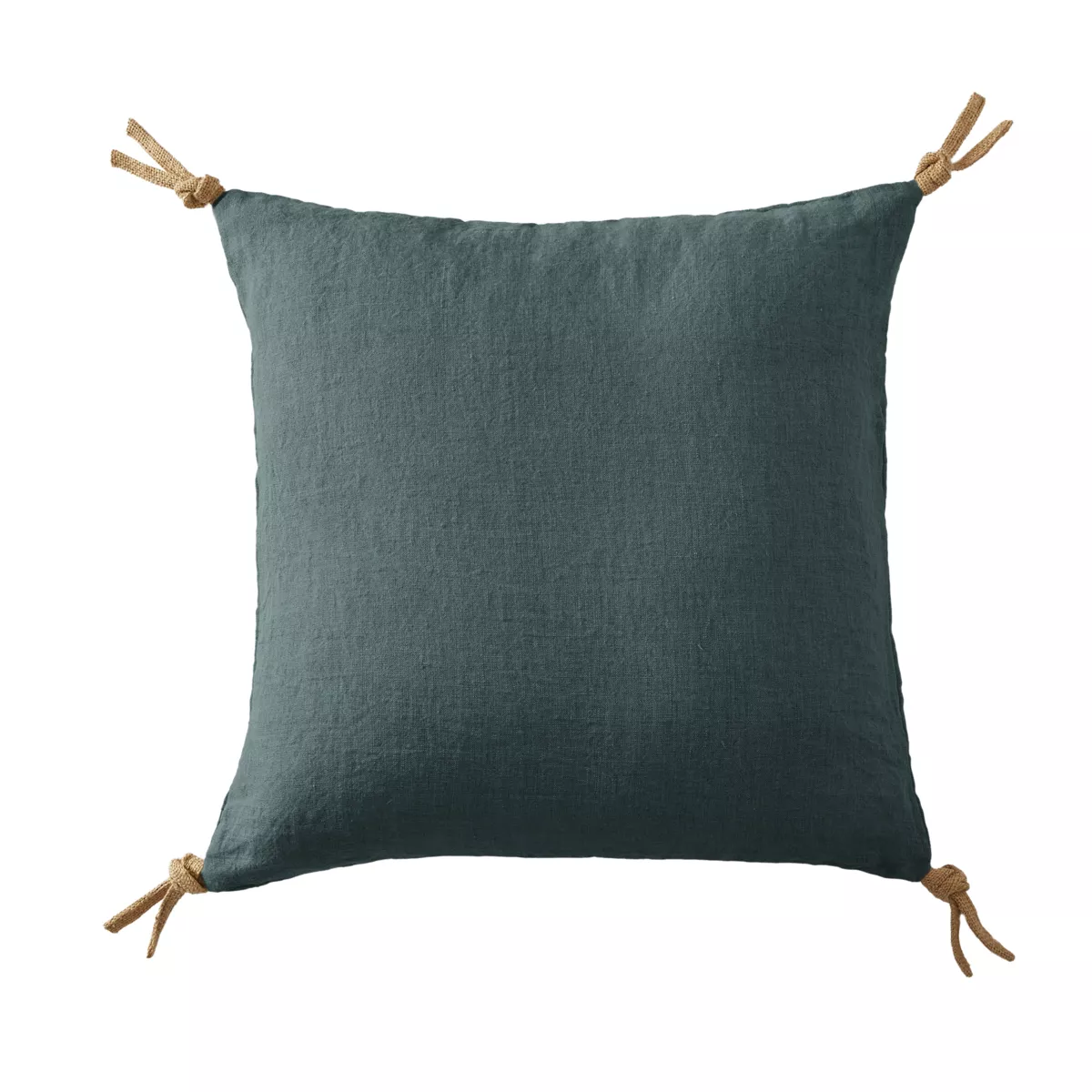 Cuscino quadrato lino lavato (45 cm) Louise Grigio ardesia
